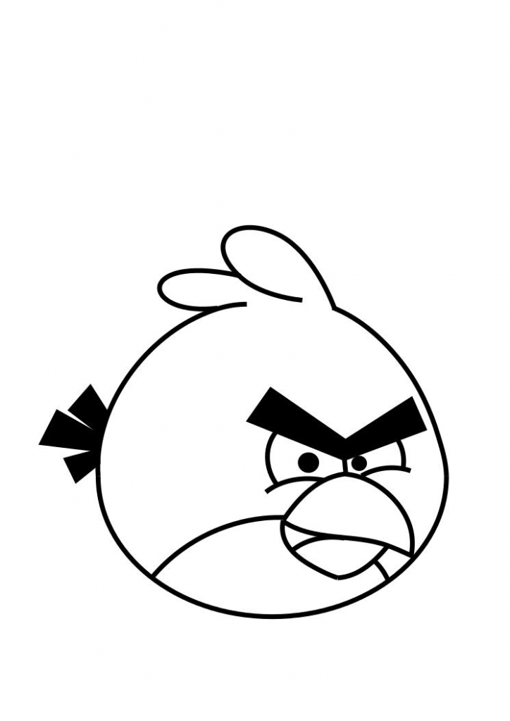 Desenho de Angry Birds para colorir e imprimir: número 18