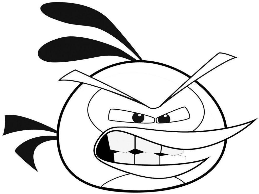 Desenho de Angry Birds para colorir e imprimir: número 19