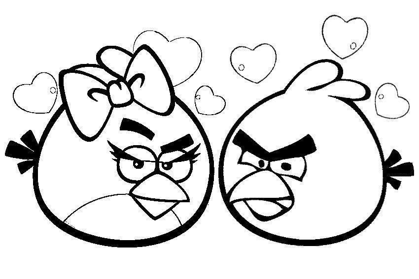Desenho de Angry Birds para colorir e imprimir: número 21