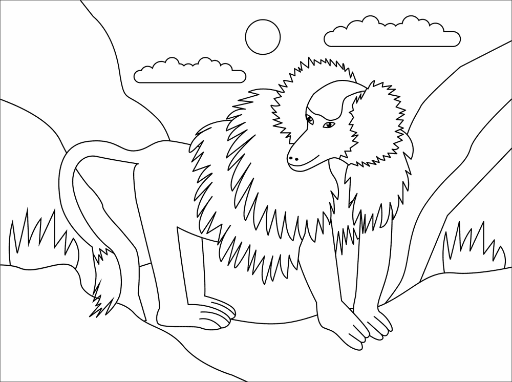 Desenho de Animais Africanos para colorir e imprimir: número 10