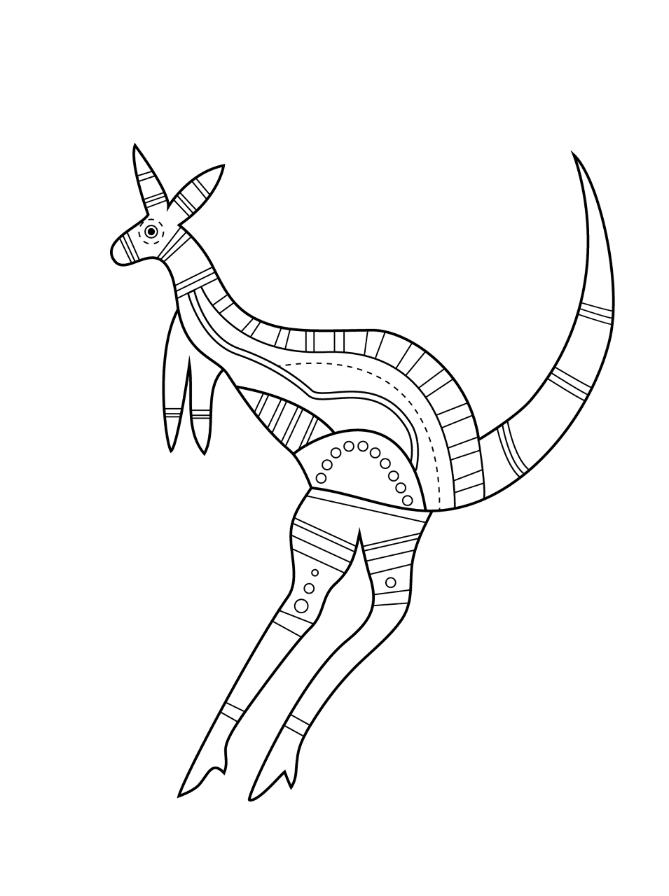 Desenho de Animais Australianos para colorir e imprimir: número 4