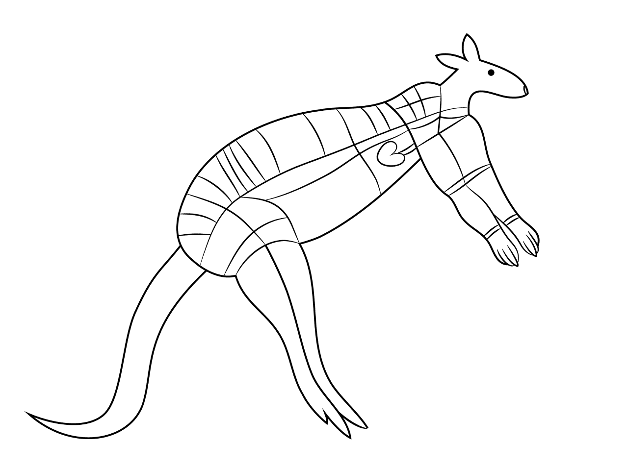 Desenho de Animais Australianos para colorir e imprimir: número 7