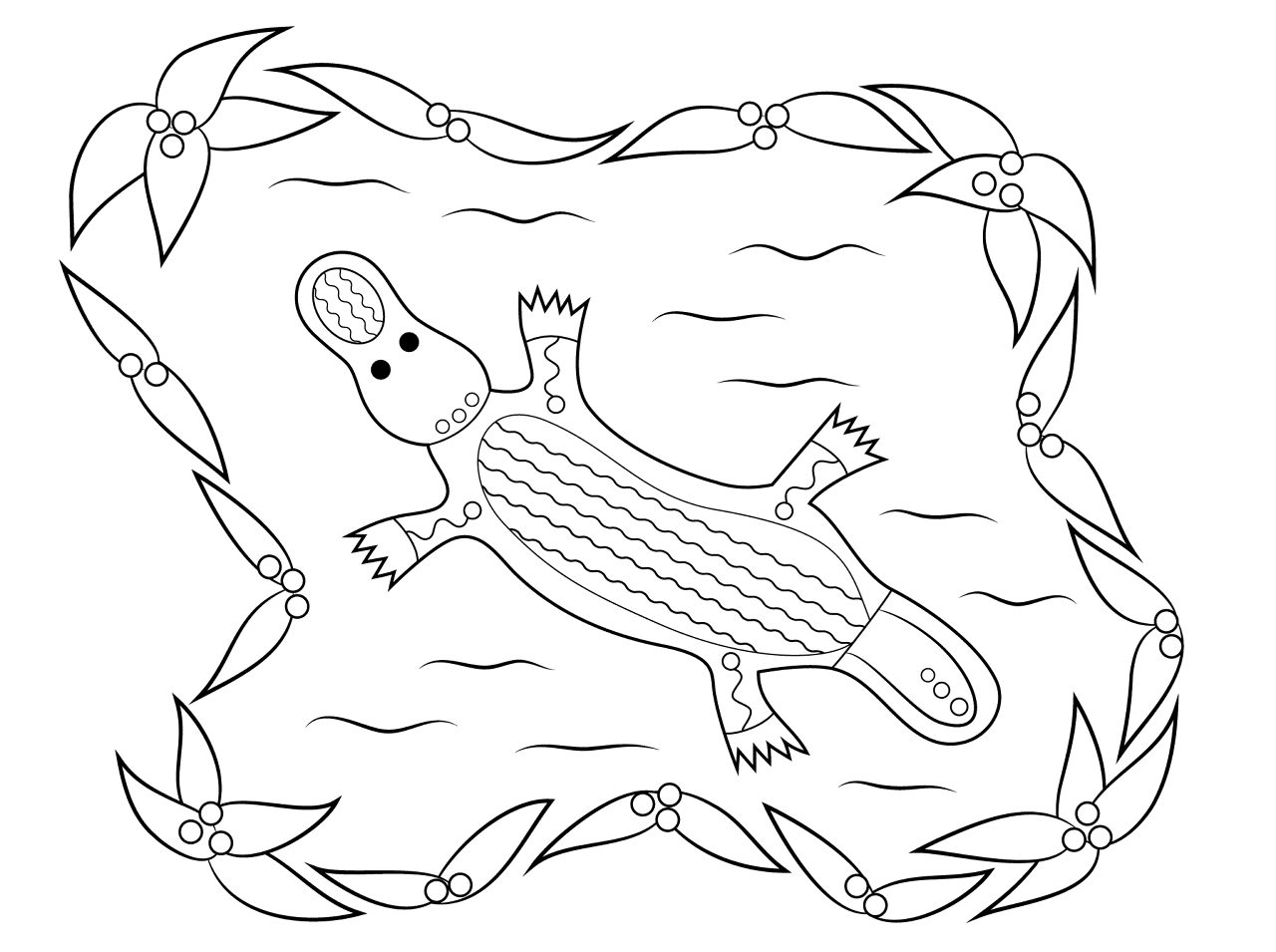 Desenho de Animais Australianos para colorir