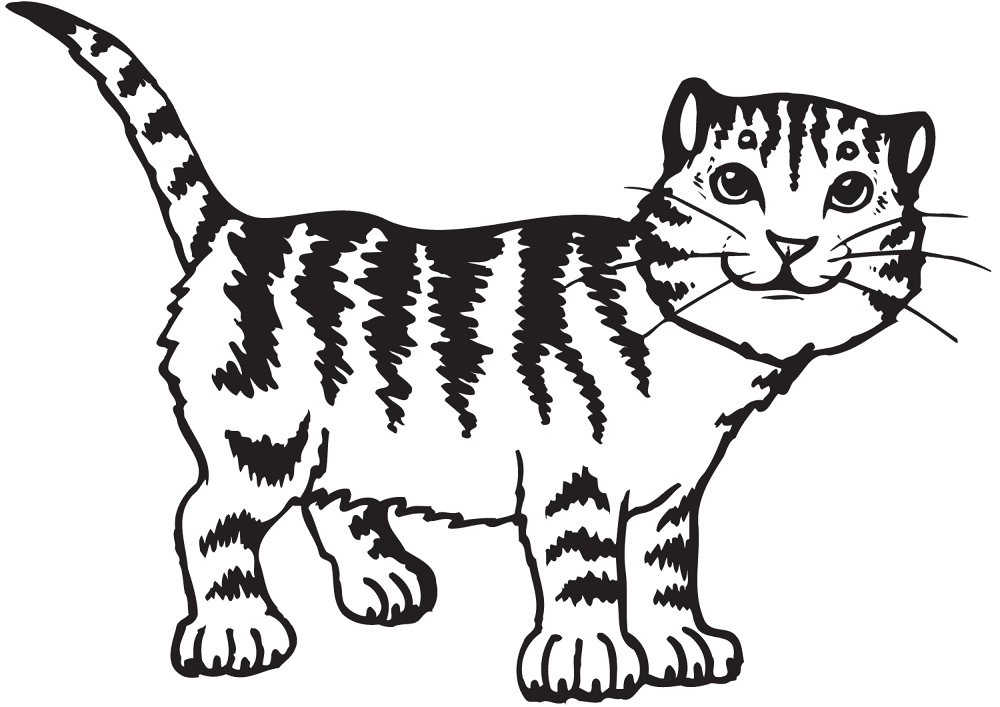 Desenho de Animais Bebês para colorir e imprimir: número 2