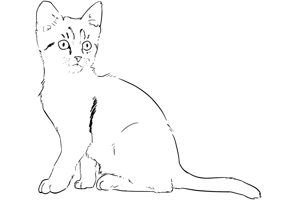 Desenho de Animais Bebês para colorir e imprimir: número 3