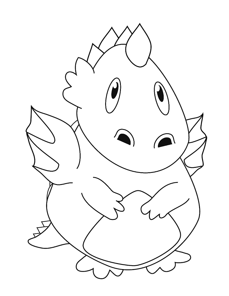 Desenho de Animais Bebês para colorir e imprimir: número 4