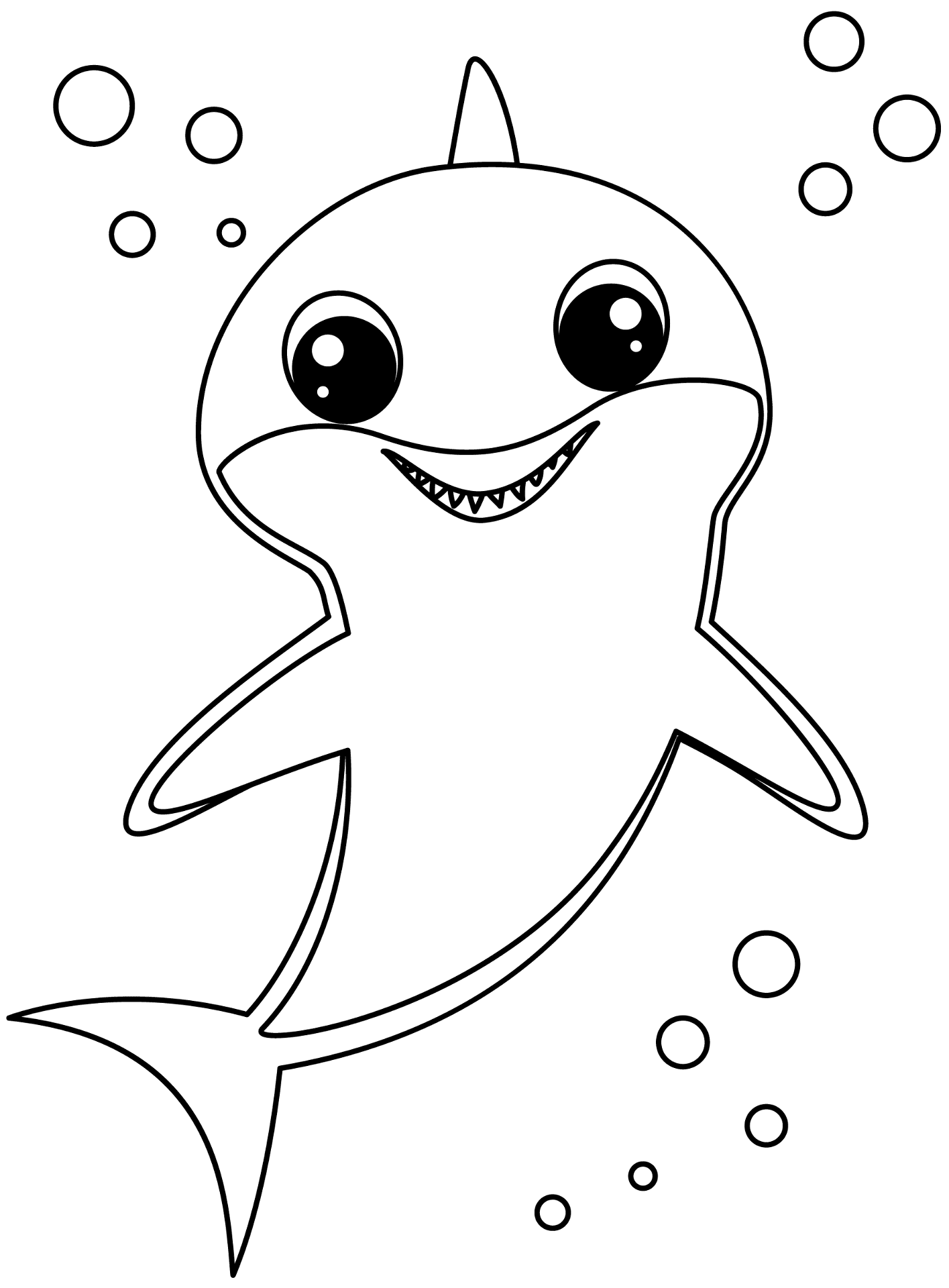 Desenho de Animais Bebês para colorir e imprimir: número 17