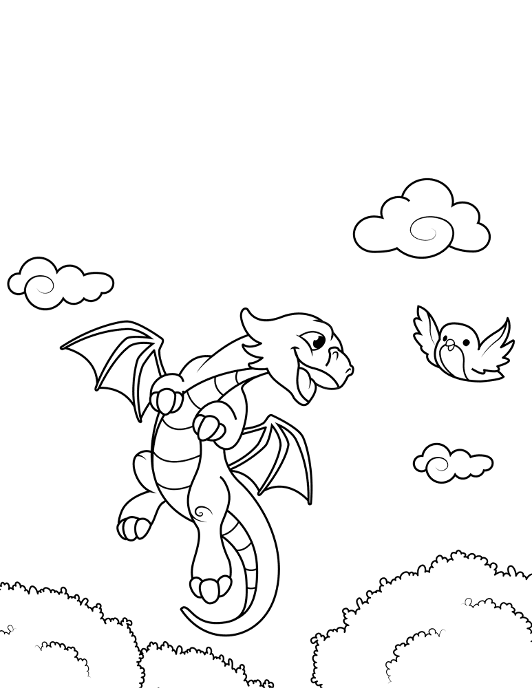 Desenho de Animais Bebês para colorir e imprimir: número 47