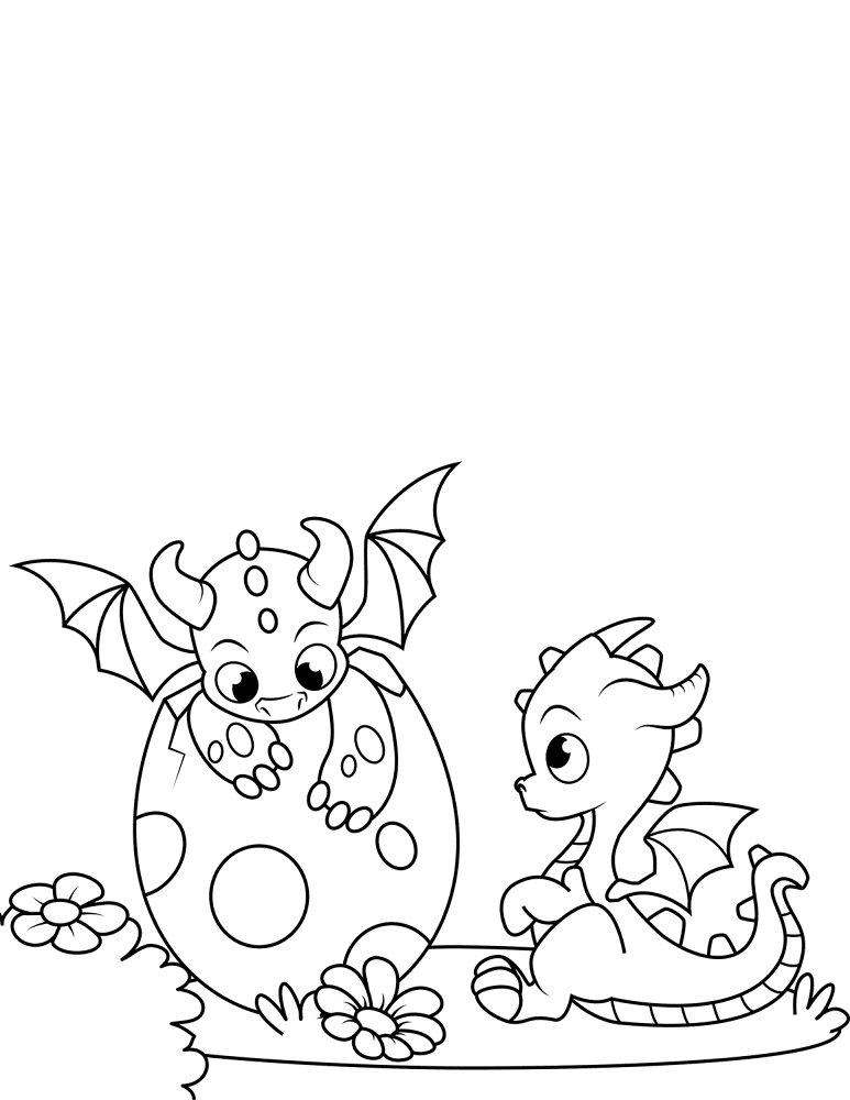 Desenho de Animais Bebês para colorir