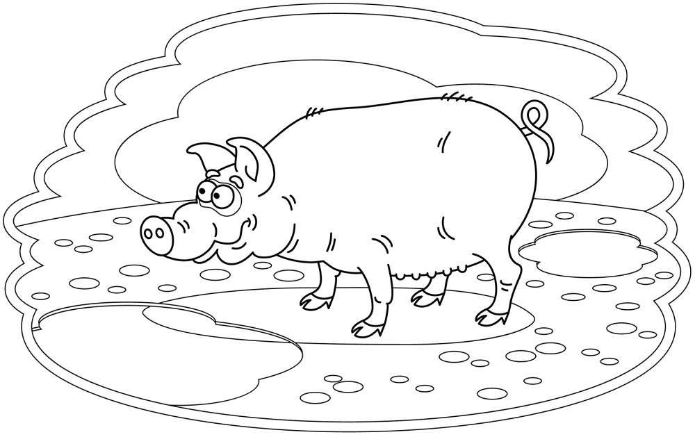 Desenho de Animais Da Fazenda para colorir e imprimir: número 7