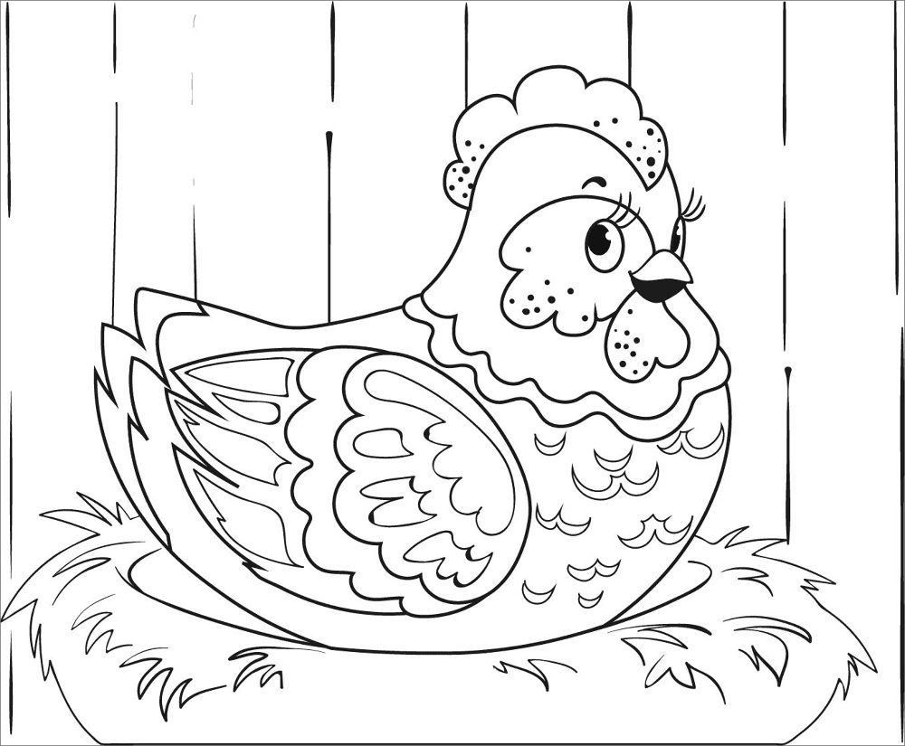 Desenho de Animais Da Fazenda para colorir e imprimir: número 9