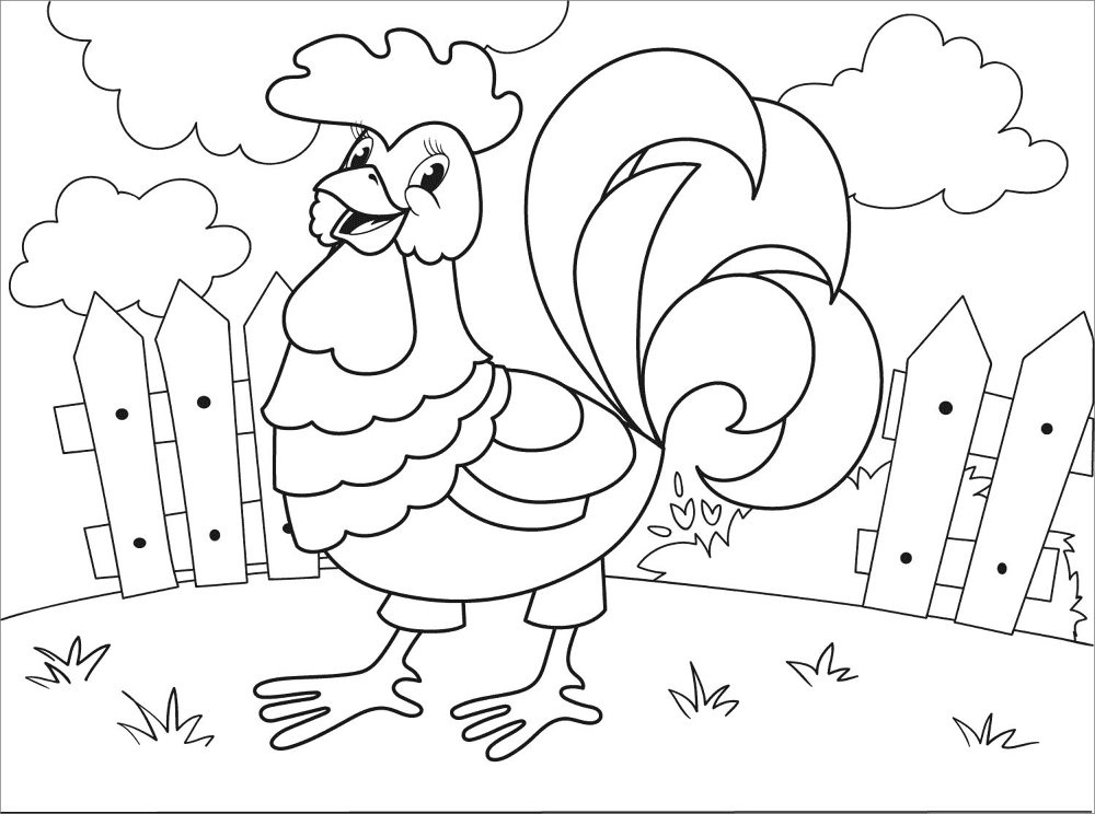 Desenho de Animais Da Fazenda para colorir e imprimir: número 10