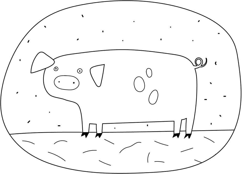 Desenho de Animais Da Fazenda para colorir e imprimir: número 16