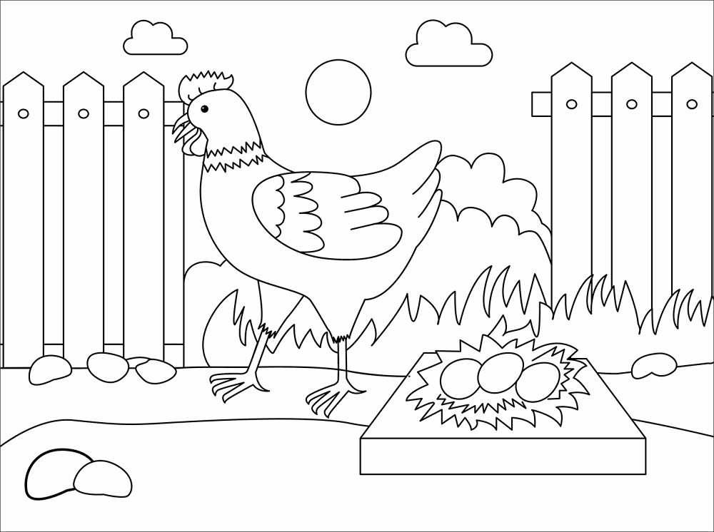 Desenho de Animais Da Fazenda para colorir e imprimir: número 24