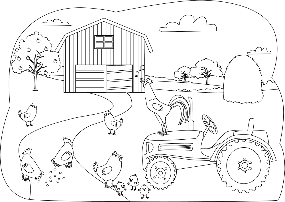 Desenho de Animais Da Fazenda para colorir e imprimir: número 25