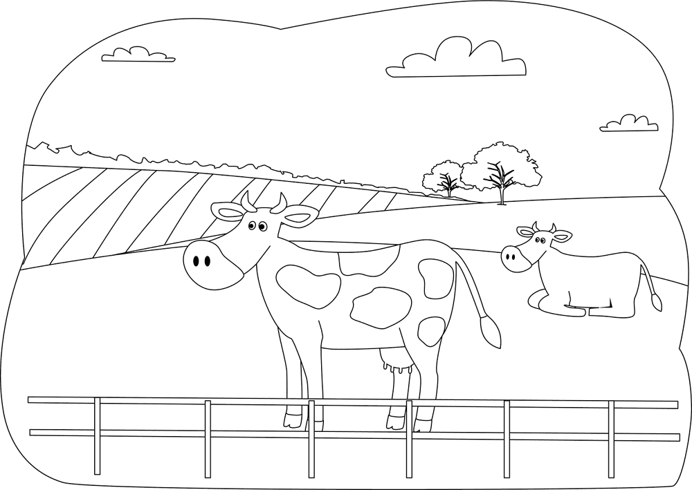 Desenho de Animais Da Fazenda para colorir e imprimir: número 26