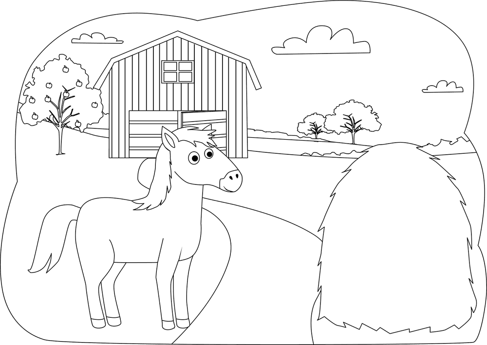 Desenho de Animais Da Fazenda para colorir e imprimir: número 27
