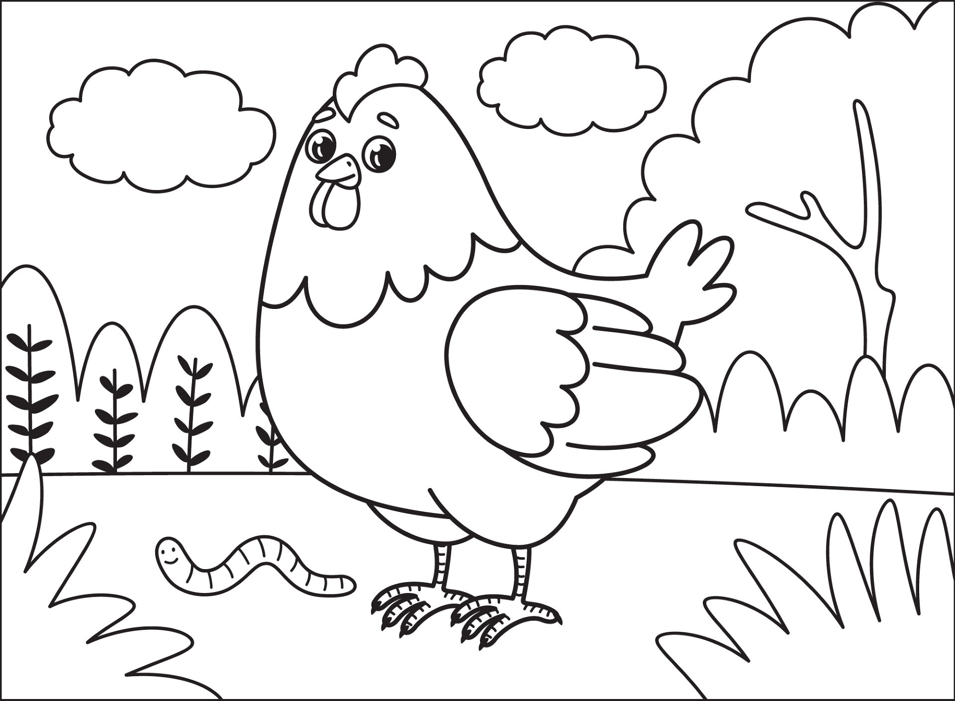 Desenho de Animais Da Fazenda para colorir e imprimir: número 35