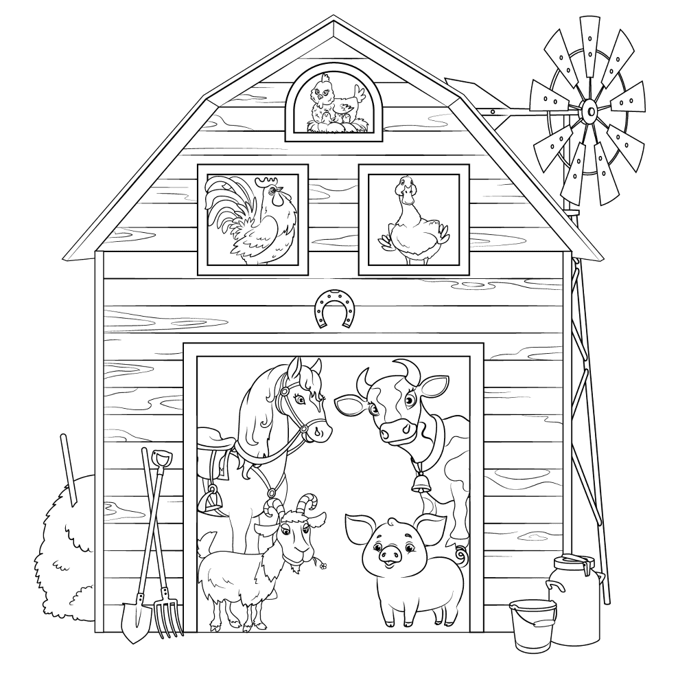 Desenho de Animais Da Fazenda para colorir e imprimir: número 42