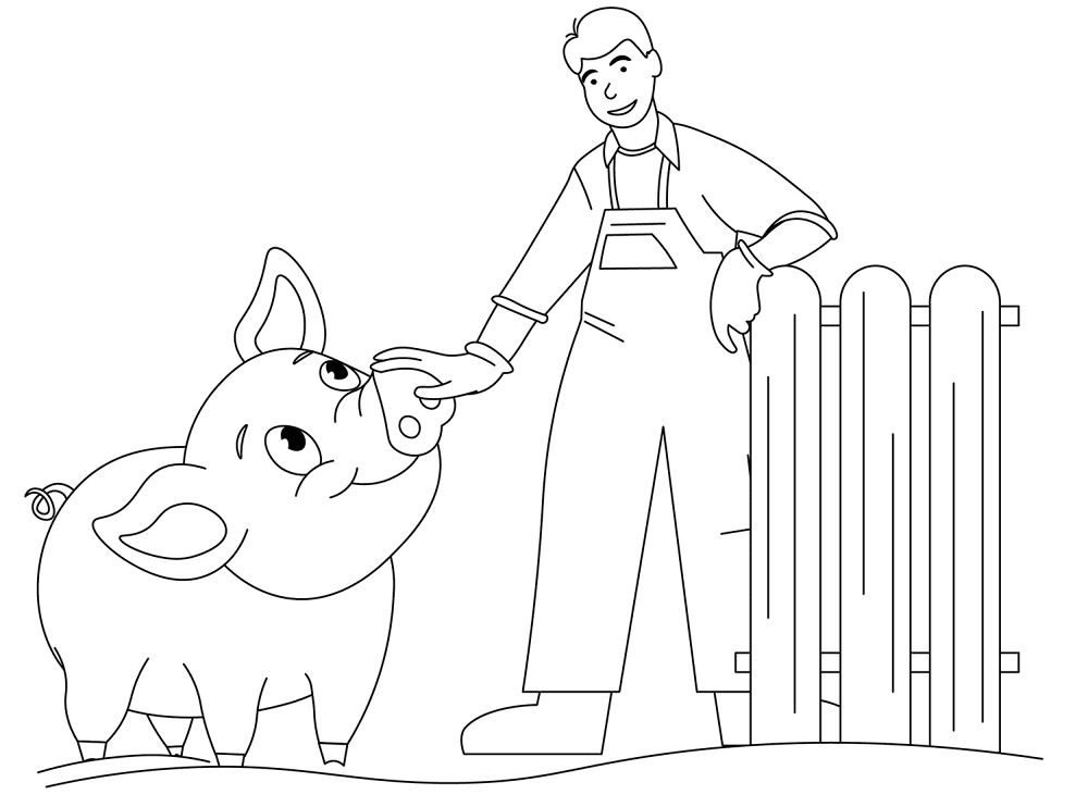 Desenho de Animais Da Fazenda para colorir e imprimir: número 43