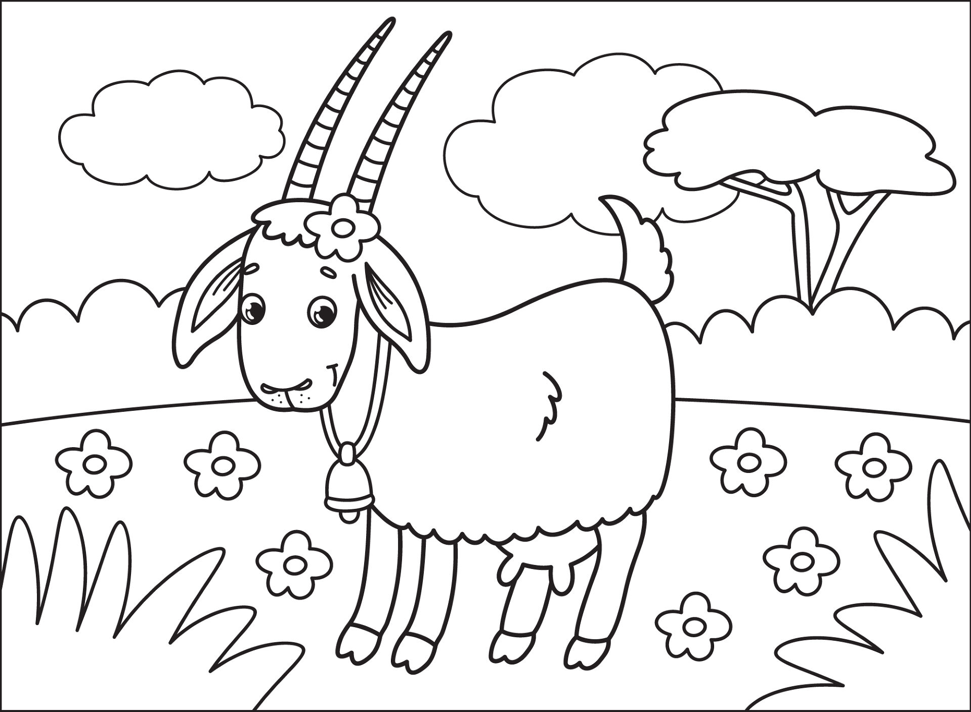 Desenho de Animais Da Fazenda para colorir e imprimir: número 48
