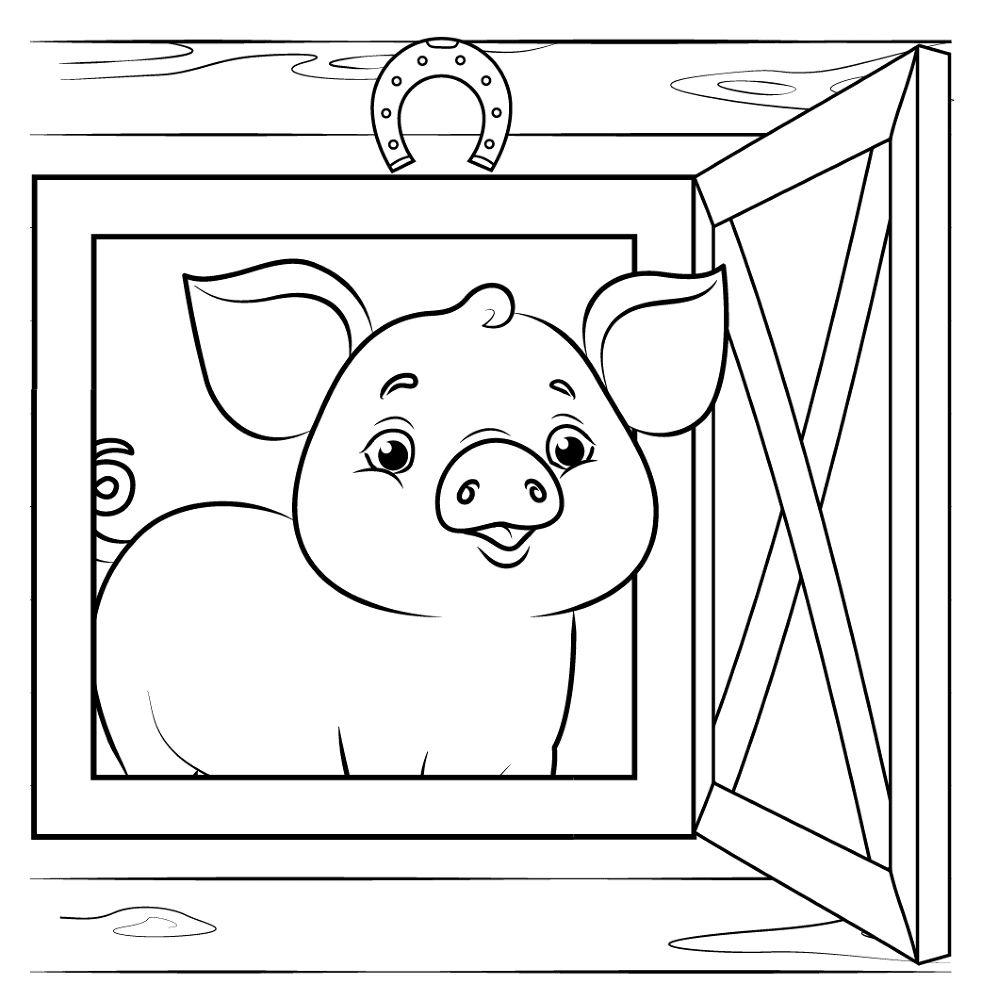 Desenho de Animais Da Fazenda para colorir
