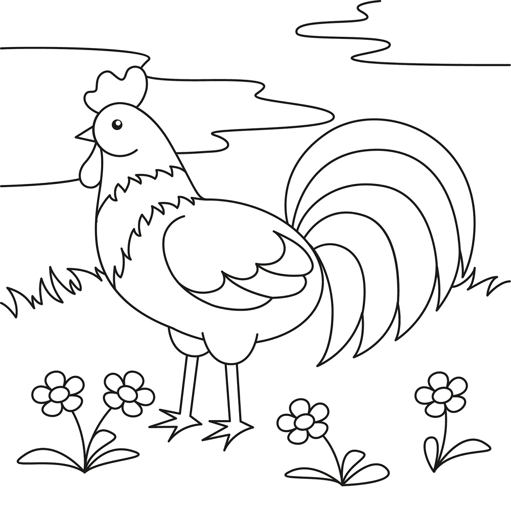 Desenho de Animais Da Fazenda para colorir