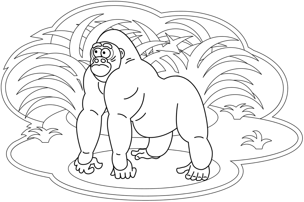 Desenho de Animais Da Selva para colorir e imprimir: número 2
