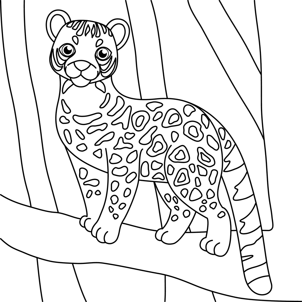 Desenho de Animais Da Selva para colorir e imprimir: número 17