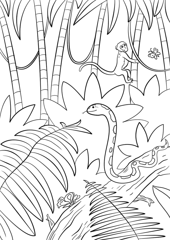 Desenho de Animais Da Selva para colorir e imprimir: número 29
