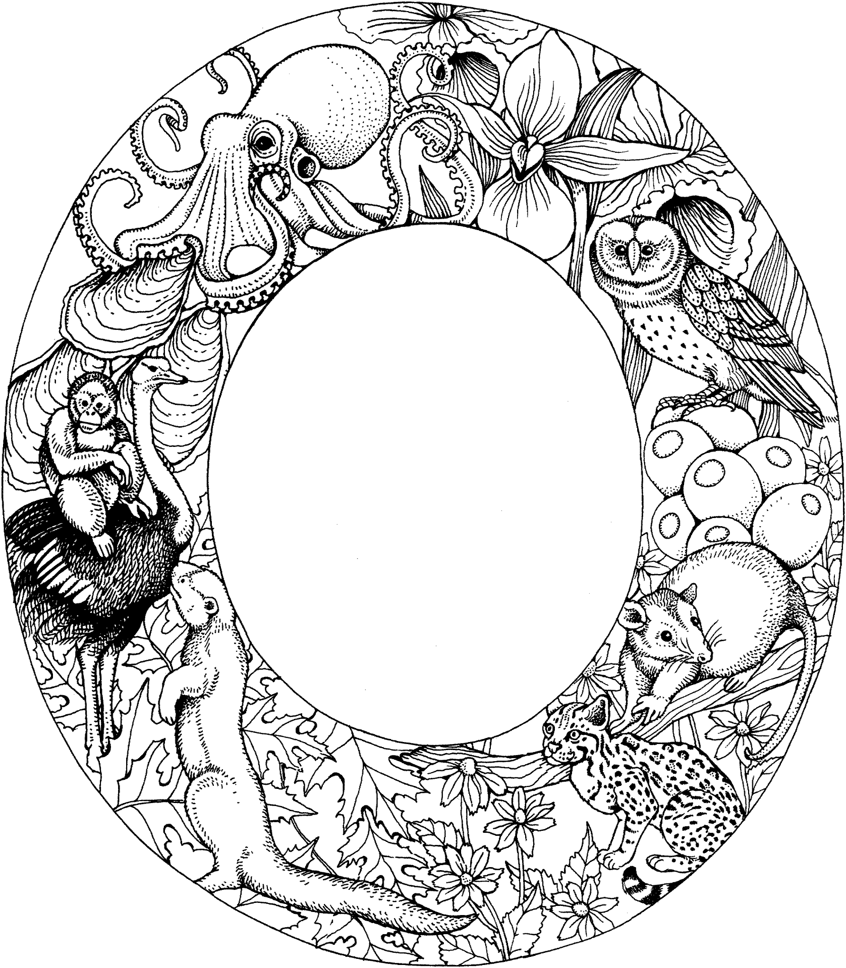Desenho de Animais Da Selva para colorir e imprimir: número 32
