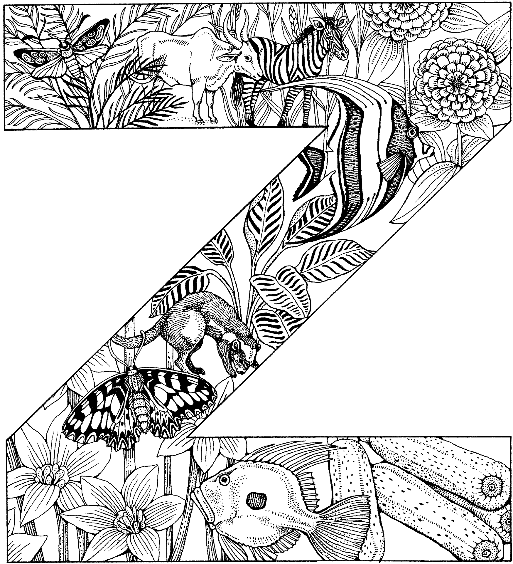 Desenho de Animais Da Selva para colorir e imprimir: número 38
