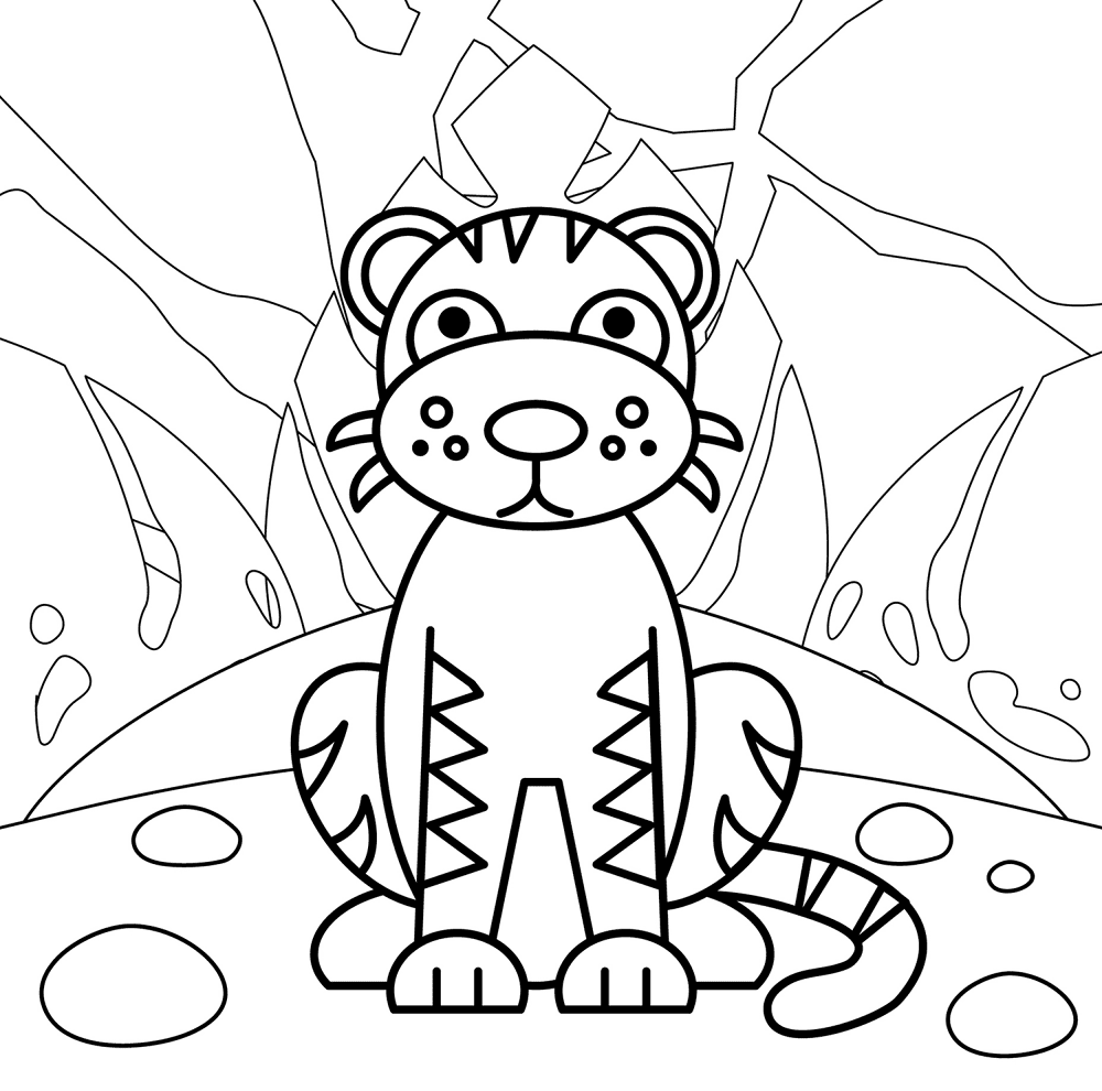 Desenho de Animais Da Selva para colorir