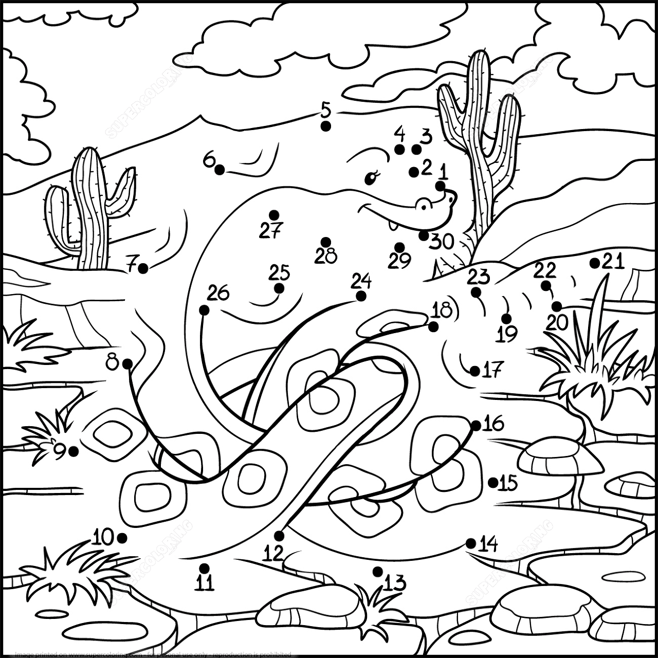 Desenho de Animais Do Deserto para colorir