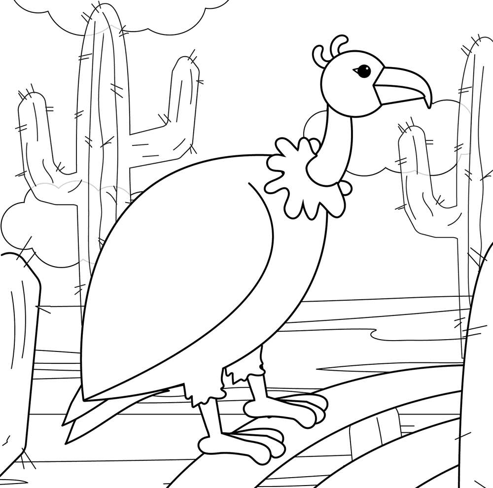 Desenho de Animais Do Deserto para colorir