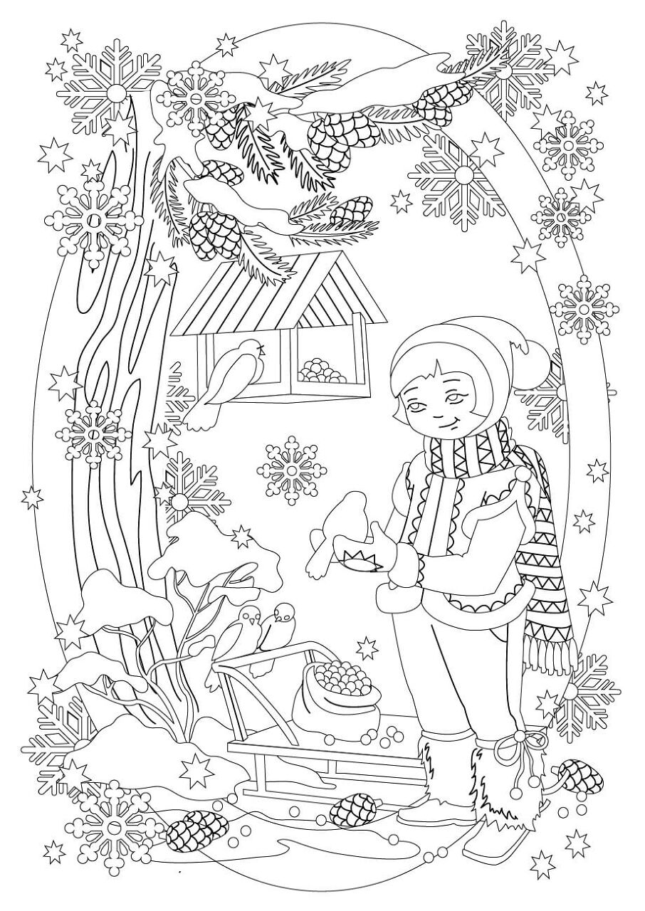 Desenho de Animais Do Inverno para colorir e imprimir: número 2
