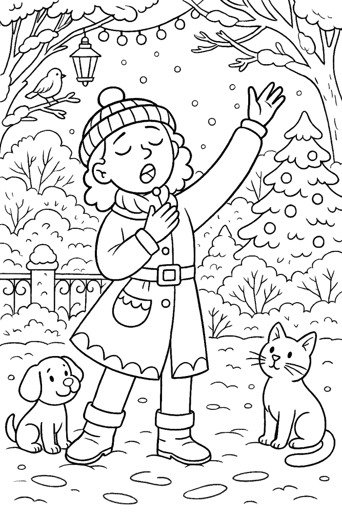 Desenho de Animais Do Inverno para colorir e imprimir: número 3