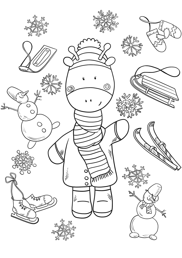 Desenho de Animais Do Inverno para colorir e imprimir: número 4