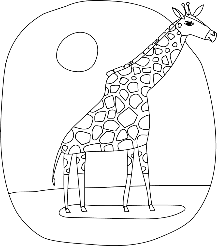 Desenho de Animais Do Safári para colorir e imprimir: número 2