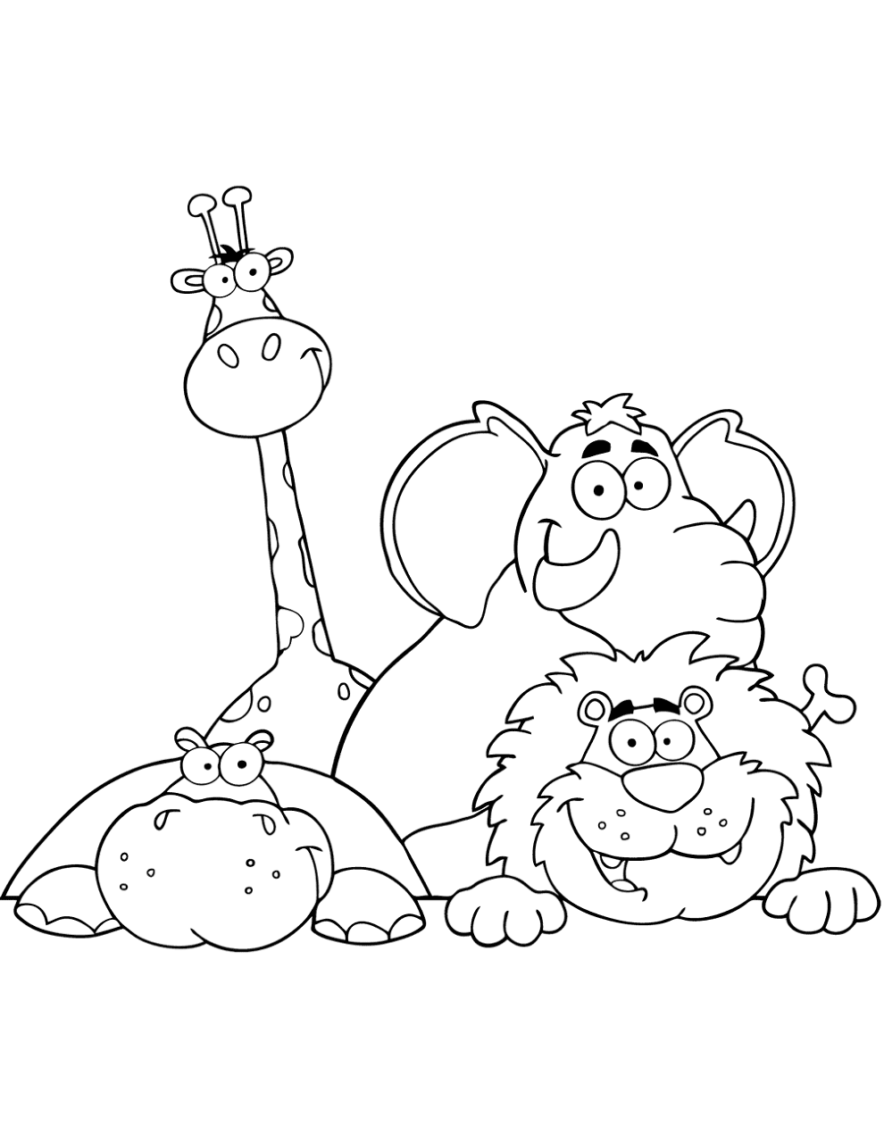 Desenho de Animais Do Safári para colorir e imprimir: número 8