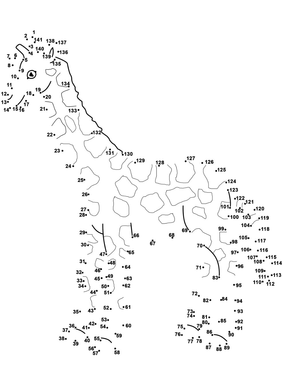 Desenho de Animais Do Safári para colorir e imprimir: número 30