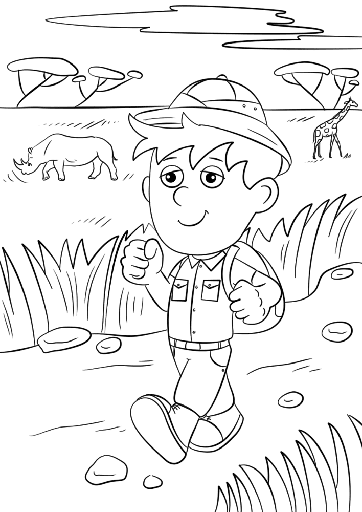 Desenho de Animais Do Safári para colorir e imprimir: número 44