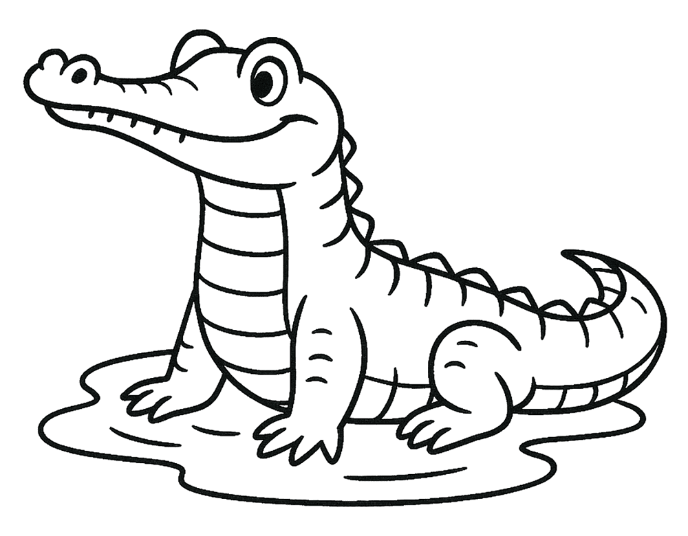 Desenho de Animais Do Zoológico para colorir e imprimir: número 1