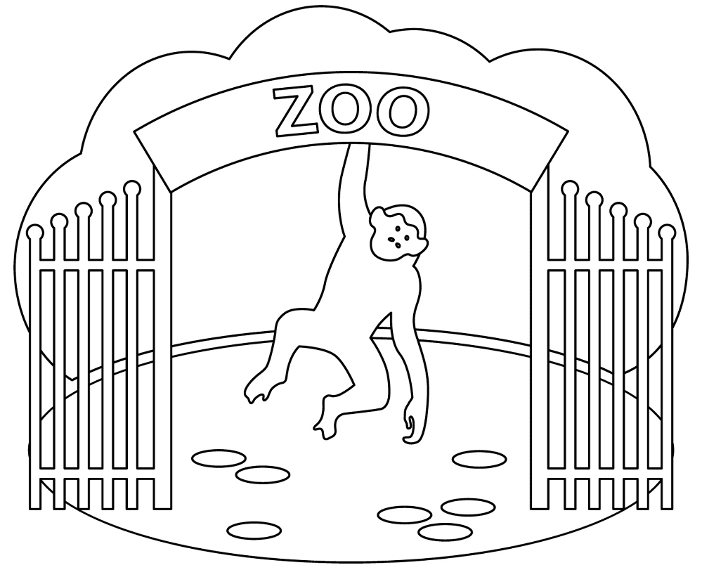 Desenho de Animais Do Zoológico para colorir e imprimir: número 4