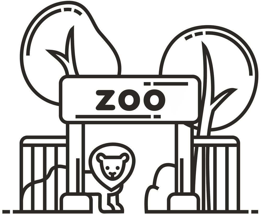 Desenho de Animais Do Zoológico para colorir e imprimir: número 5