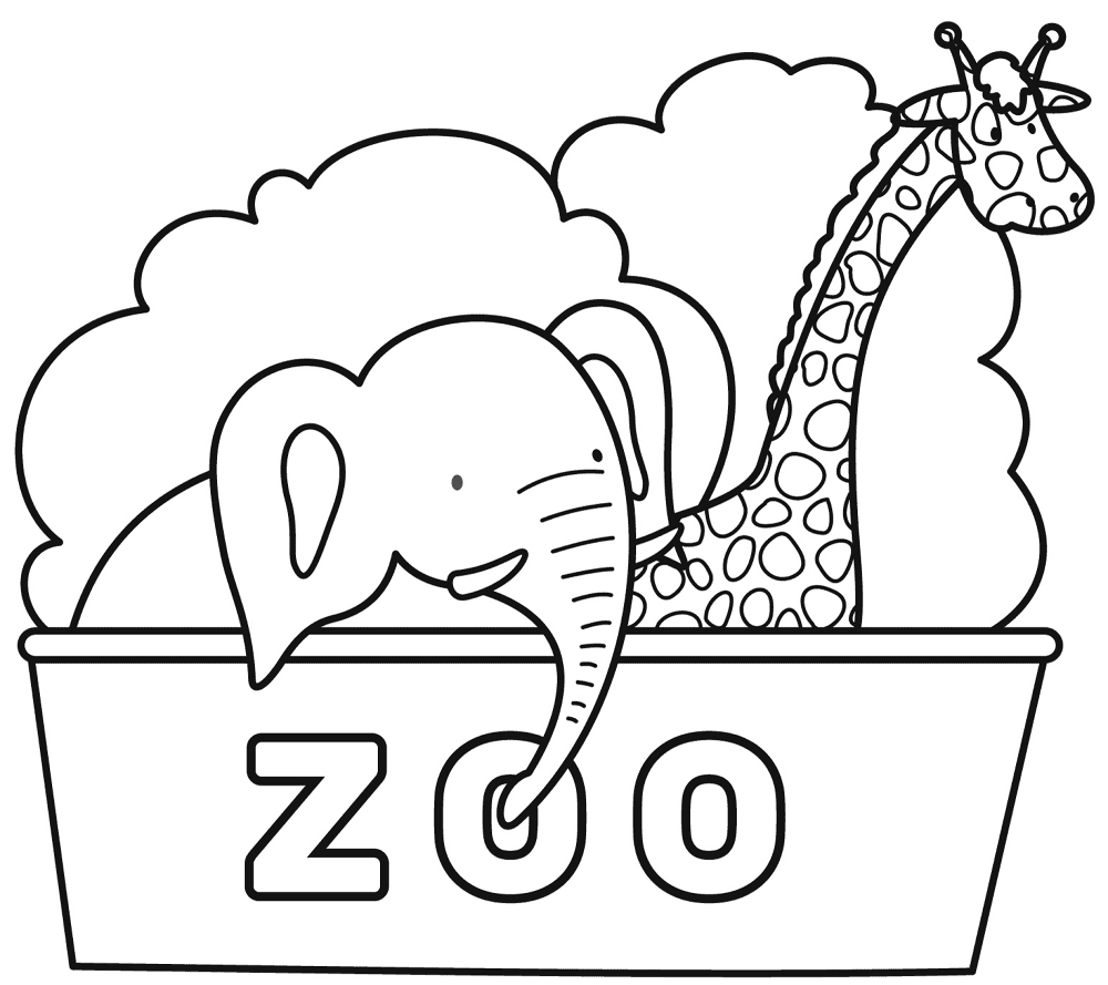 Desenho de Animais Do Zoológico para colorir e imprimir: número 6