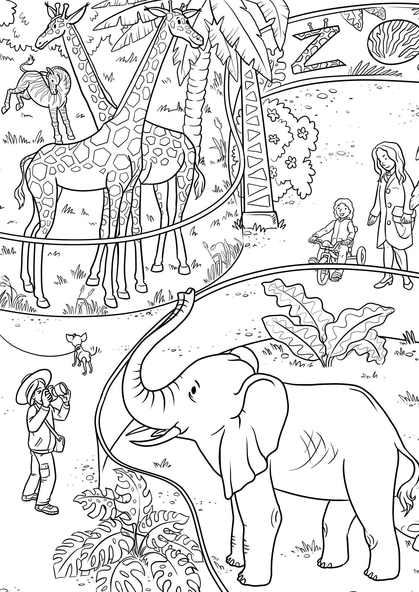 Desenho de Animais Do Zoológico para colorir e imprimir: número 32