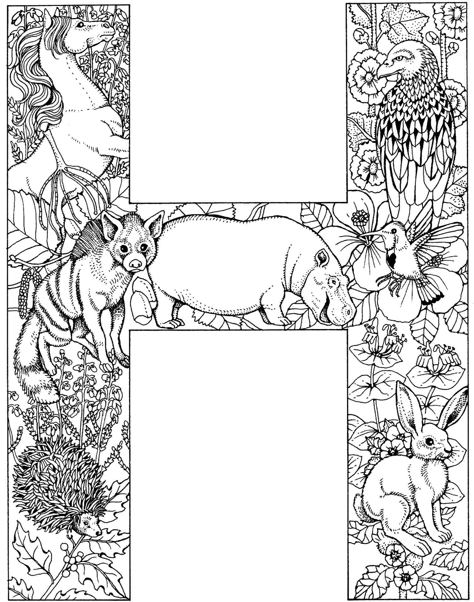 Desenho de Animais Do Zoológico para colorir