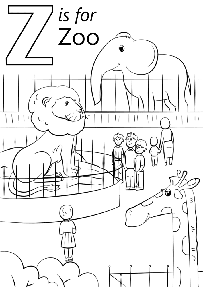 Desenho de Animais Do Zoológico para colorir