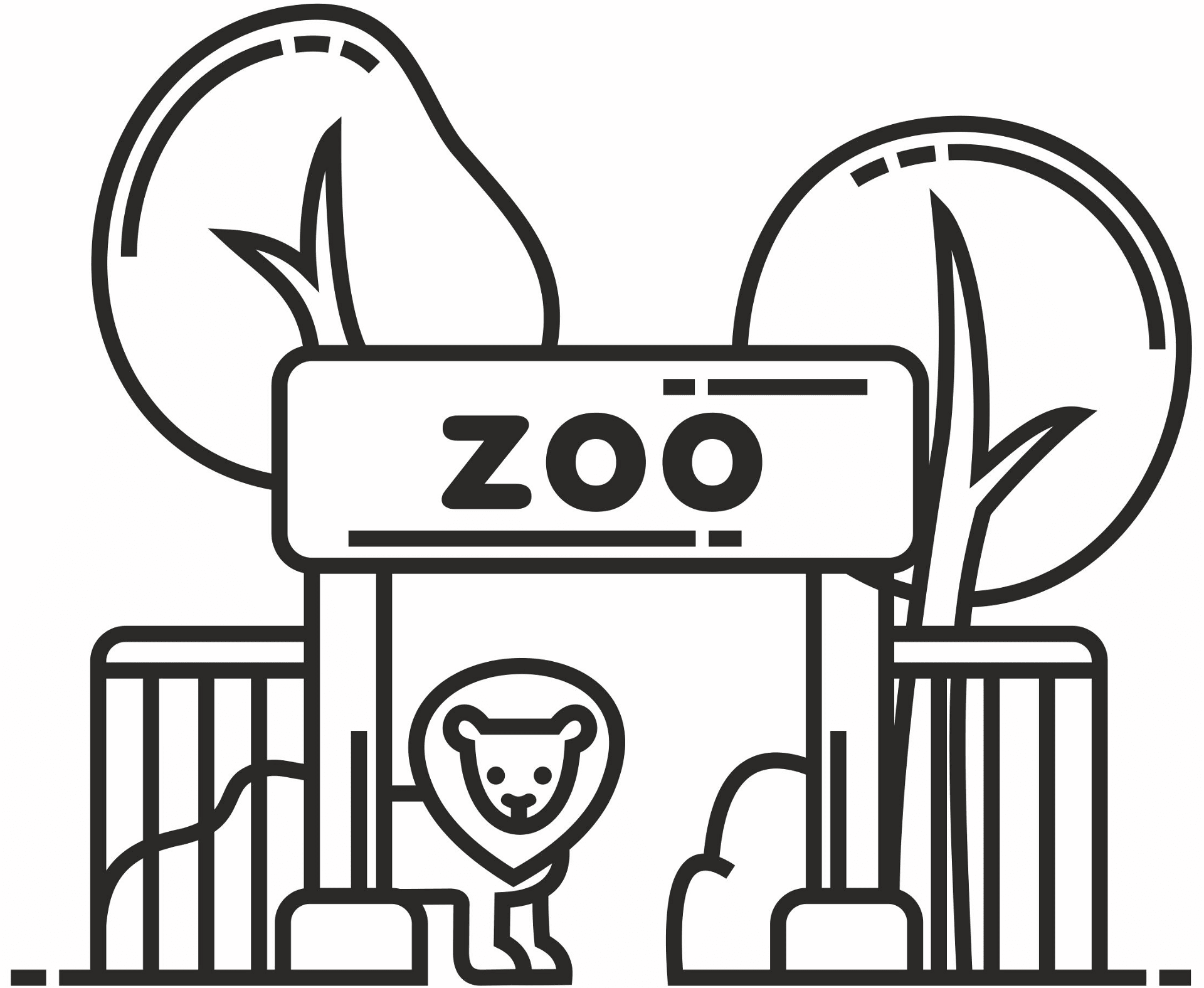 Desenho de Animais Do Zoológico para colorir